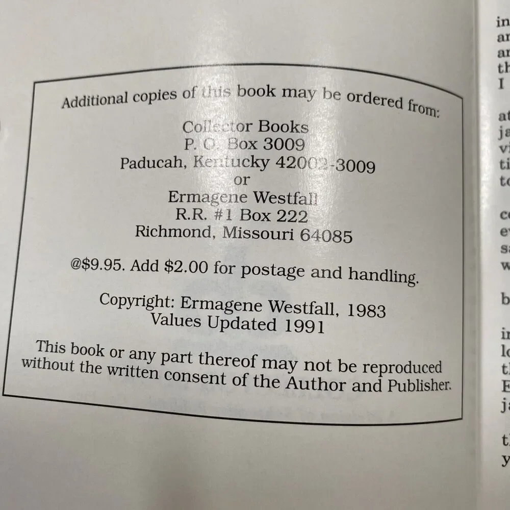 An Illustrated Value Guide to Cookie Jars by Ermagene Westfall updated 1991 book